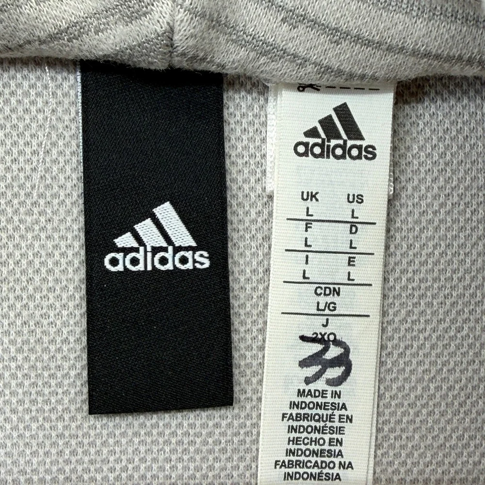 LA Galaxy Adidas Hoodie Men L Gray MLS Soccer ZNE Full Zip EUC